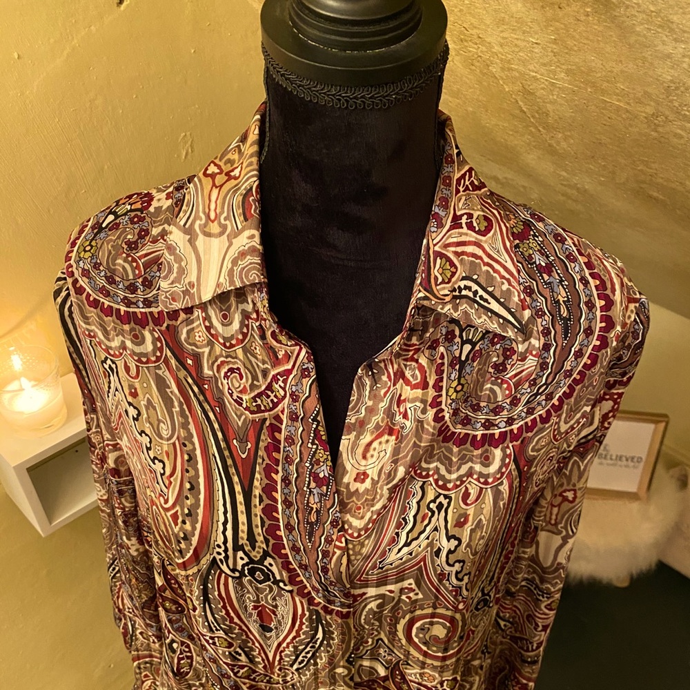 Fall colors! Paisley blouse by Jones New York!